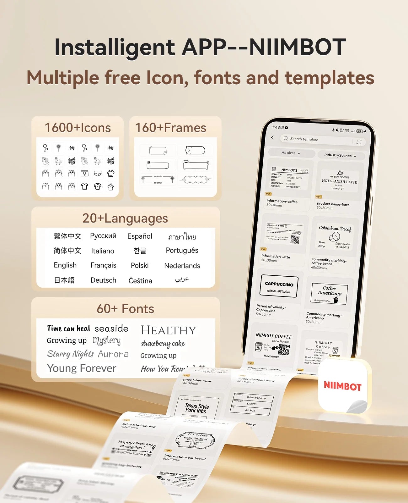 B21 Pro HD Photo Printer Label Maker Machine, NEW Upgrade !300 DPI ! Sticker Printer Thermal Labeler for Business Home Office Organization,White